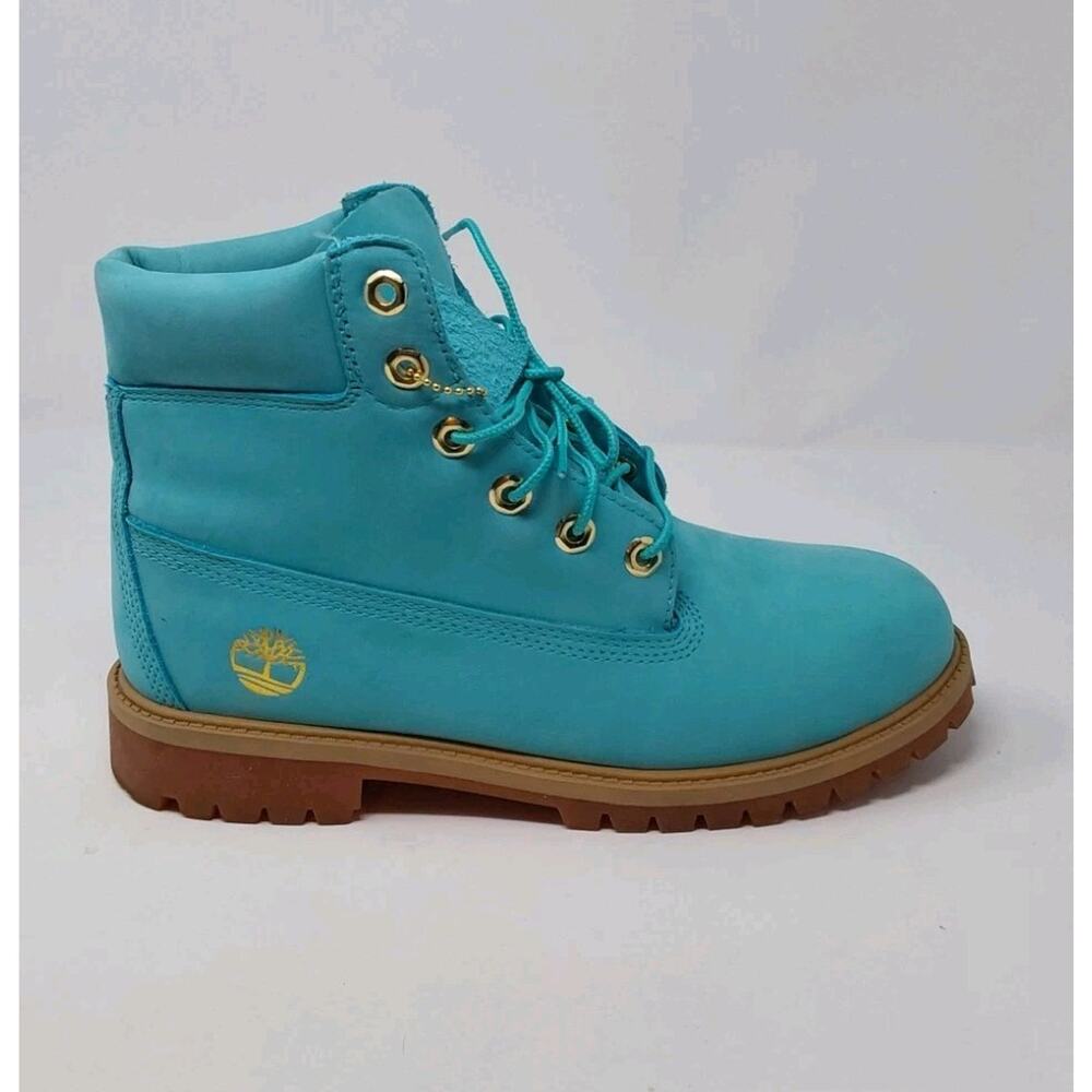 Timberland x Villa 6” Premium Boots Aqua Blue Nubuck Juniors Size 7/Women's 8.5 - Picture 8 of 16